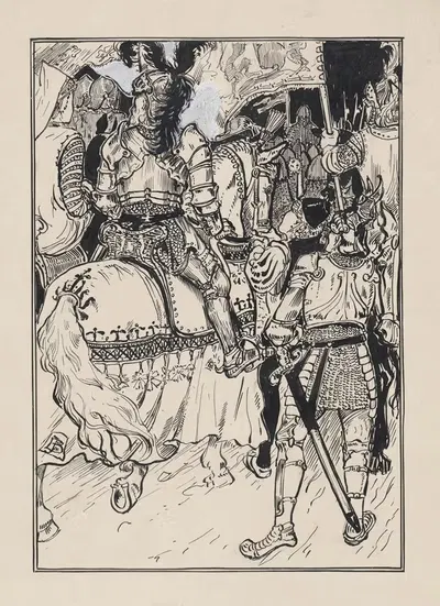 Король Лир, Корделия и их армия by Якоб Питер ван ден Бош, 1878 - 1948 — digital art print download