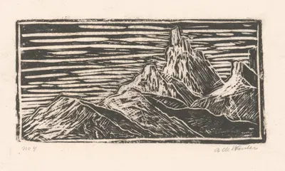 Berglandschap by Janus de Winter, 1892 - 1951 — digital art print download
