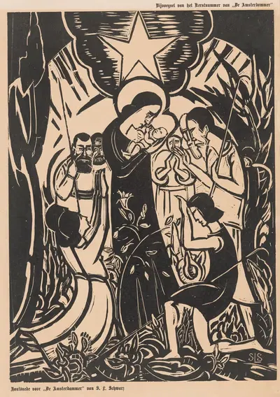 Поклонение пастухов by Мамми Шварц, c. 1922 — digital art print download