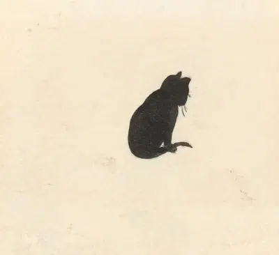 Силуэт кошки by Нелли Боденхейм, 1884 - 1917 — digital art print download