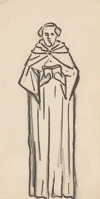 Монах с книгой by Рейньер Виллем Петрус де Врис, 1884 - 1952 — digital art print download