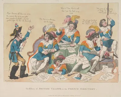 The Effects of British Valour on the French Directory by George Moutard Woodward, 1798 — digital art print download