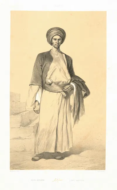 Copte (Écrivain), A Copt (Writer) by Alexandre Bida, 1851 — digital art print download