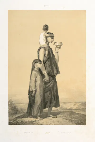 Femme Fellâh, A Fellah Woman by Alexandre Bida, 1851 — digital art print download