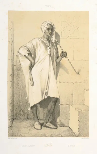 Nubien (Baquâb), A Nubian by Alexandre Bida, 1851 — digital art print download