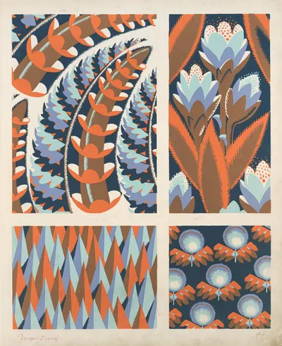 Четыре композиции растительного формата 2 by Андре Дюрансо, 1928 — digital art print download