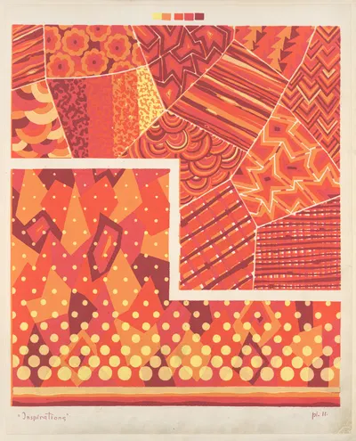 Two geometric compositions by André Durenceau, 1928 — digital art print download