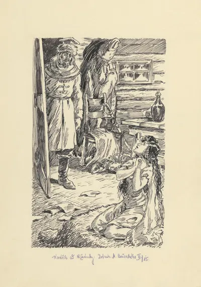 22. – Она смотрела на него в ужасе некоторое время by Андрей Ковачик, 1953 — digital art print download