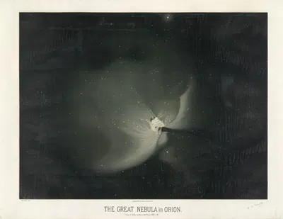 Великая туманность в Орионе by Этьен Леопольд Трувело, 1881-1882 — digital art print download