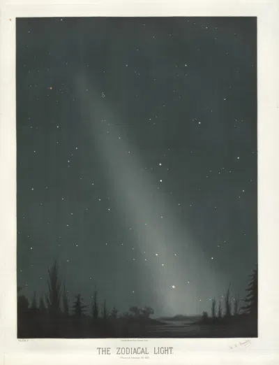 The zodiacal light by Étienne Léopold Trouvelot, 1881-1882 — digital art print download