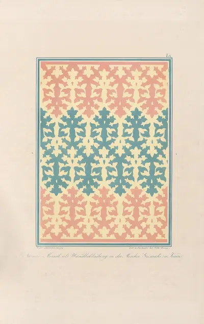 Marmormosaik als Wandbekleidung in der Moschee Gismahs zu Kairo by Friedrich Maximilian Hessemer, 1842 — digital art print…