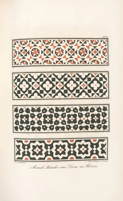 Mosaik-Bäuder am Dom zu Frorenz 2 by Friedrich Maximilian Hessemer, 1842 — digital art print download