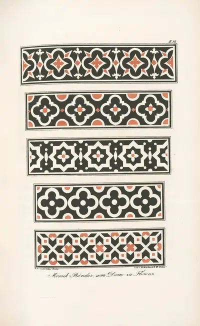 Mosaik-Bäuder am Dom zu Frorenz by Friedrich Maximilian Hessemer, 1842 — digital art print download