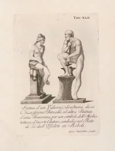 Статуя вулкана; Скульптура Чиариссимо Фанчелли by Гаэтано Васкеллини, 1789 — digital art print download