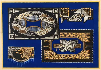 Современное оформление в текстиле Пл. 16 by Гастон Шарле, 1925 — digital art print download