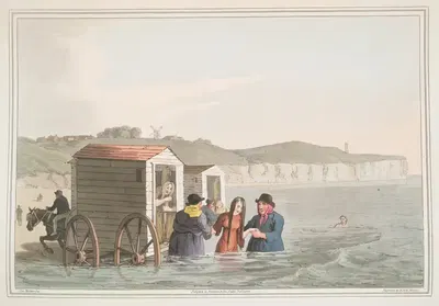 Купание в море, пл. 17 by Джордж Уокер, 1814 — digital art print download