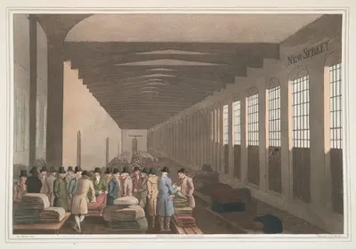 Тканевый зал, Плита 28 by Джордж Уокер, 1814 — digital art print download