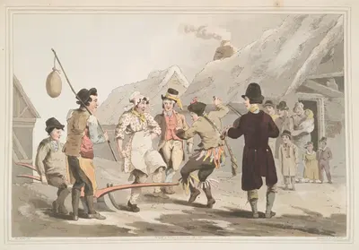 Дурацкий плуг, Плита 11 by Джордж Уокер, 1814 — digital art print download