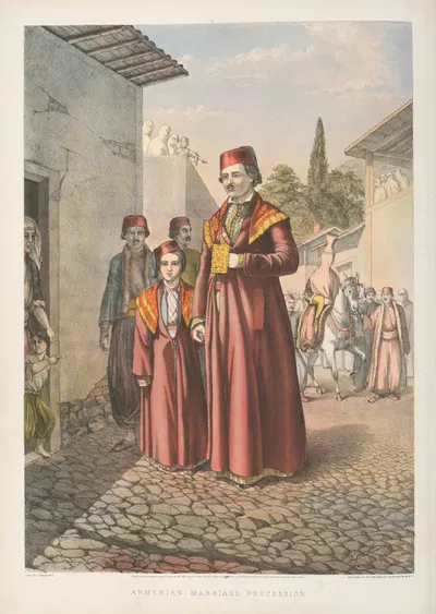 Армянская свадебная процессия by Генри Джон Ван-Леннеп, 1862 — digital art print download