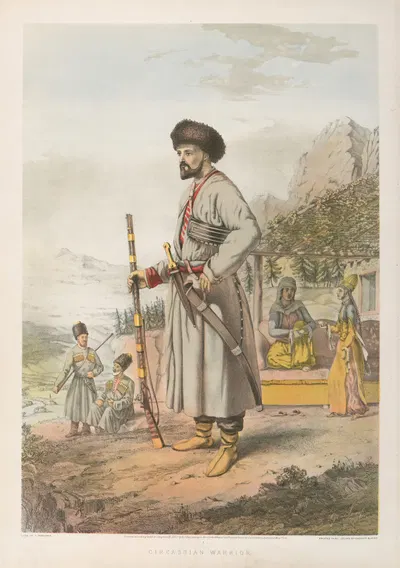 Черкесский воин by Генри Джон Ван-Леннеп, 1862 — digital art print download
