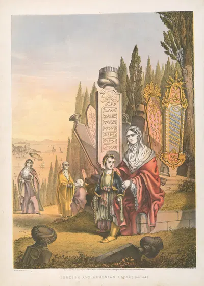 Турецкие и армянские дамы за границей by Генри Джон Ван-Леннеп, 1862 — digital art print download