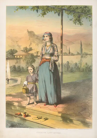 Турецкая женщина (без вуали) by Генри Джон Ван-Леннеп, 1862 — digital art print download