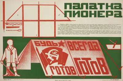 Палатка пионера (Рис. В. Ахметевой), Таблица № 10 by Яков Александрович Тугендхольд, 1925 — digital art print download