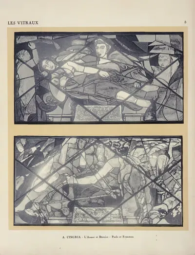 1, Любовь и Беатриса; 2, Паоло и Франческа, в швейцарском разделе by Жак Грюбер, 1925 — digital art print download
