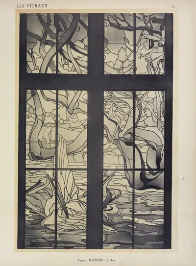 1, Озеро, в Павильоне колоний, заказанное городом Парижем. by Жак Грюбер, 1925 — digital art print download