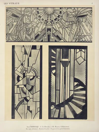 1, Ангелы-адораторы, на Осеннем салоне 1924; 2, Лестничное окно, вилла графа де Нуа, в Иер by Жак Грюбер, 1925 — digital…