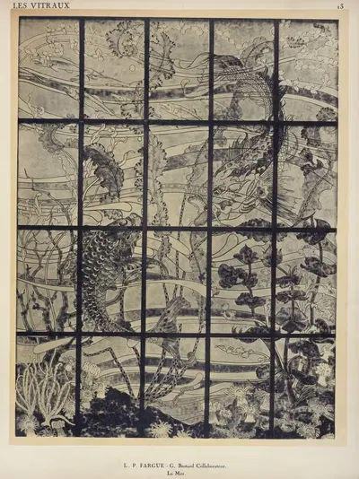 Море, у Павильона Витража by Жак Грюбер, 1925 — digital art print download