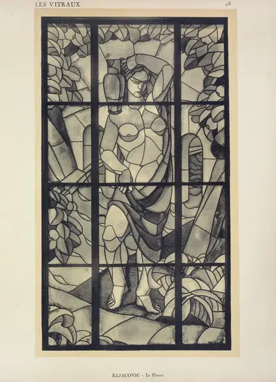 Река, в павильоне Королевства сербов, хорватов и словенцев by Жак Грюбер, 1925 — digital art print download