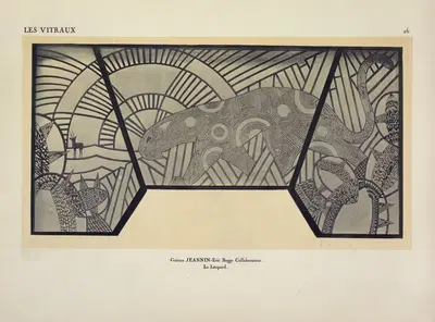 Леопард, в Павильоне витража by Жак Грюбер, 1925 — digital art print download
