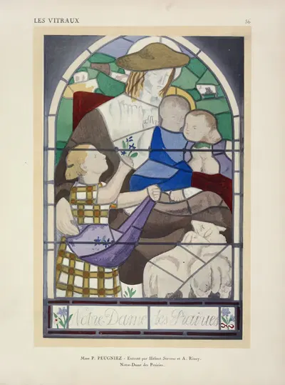 Нотр-Дам де пари, в павильоне витража by Жак Грюбер, 1925 — digital art print download