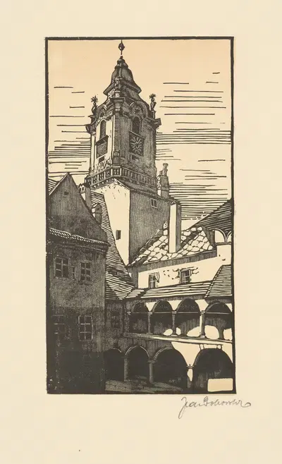 Двор Старой ратуши by Ярослав Добровольский, 1929 — digital art print download