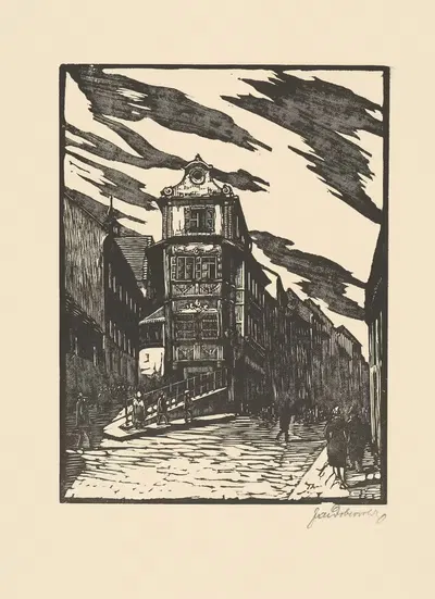 Часть из еврейского квартала by Ярослав Добровольский, 1929 — digital art print download