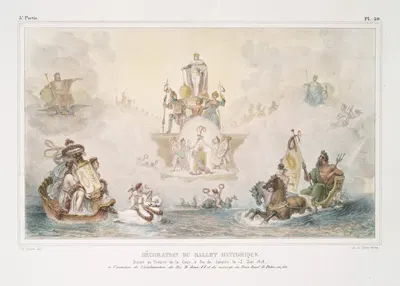 Декорация исторического балета by Жан Батист Дебре, 1834 - 1839 — digital art print download