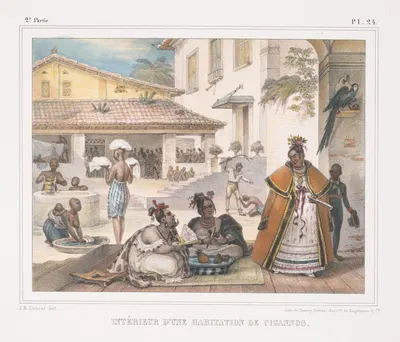 Интерьер жилища цыган by Жан Батист Дебре, 1834 - 1839 — digital art print download