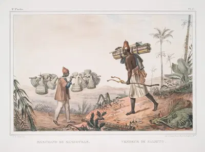 Торговец самбурами. Продавец пальмито by Жан Батист Дебре, 1834 - 1839 — digital art print download