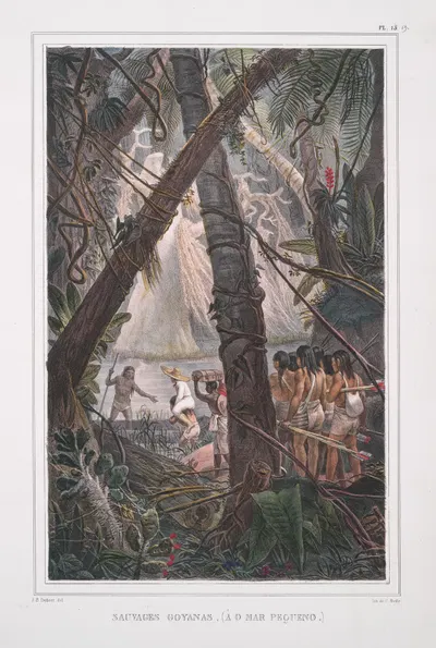 Дикие Гояны, (в О Мар Пекено.) by Жан Батист Дебре, 1834 - 1839 — digital art print download