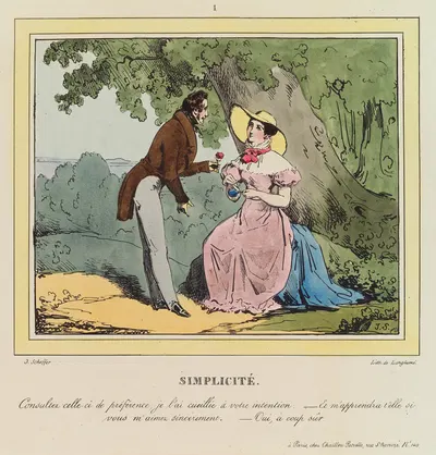 Простота by Жан Габриэль Шеффер, 1800-1899 — digital art print download