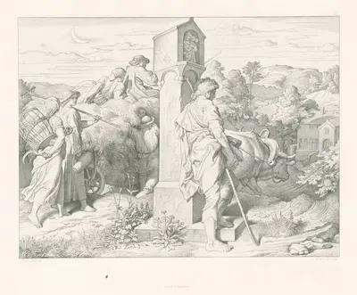 На дороге by Иосиф фон Фюрих, 1830–1850 — digital art print download