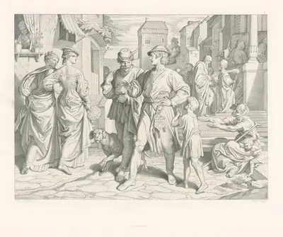 На улице by Иосиф фон Фюрих, 1830–1850 — digital art print download