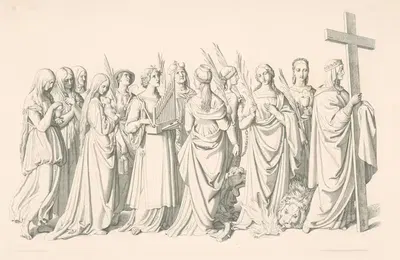 Святые женщины by Иосиф фон Фюрих, 1848 — digital art print download