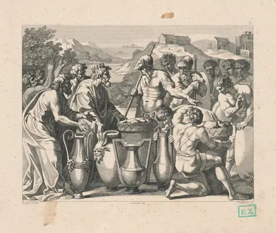 Feast at King David's by Konrád Wiesner, 1830 — digital art print download