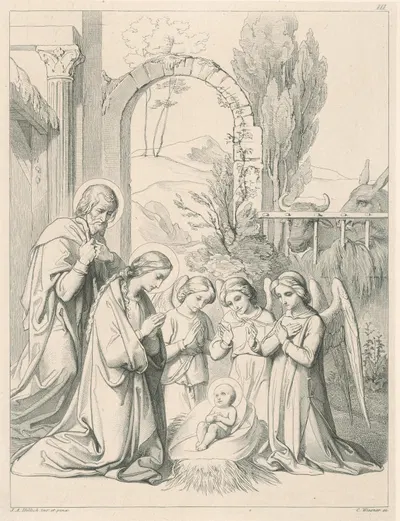 The Birth of the Lord by Konrád Wiesner, 1840–1847 — digital art print download