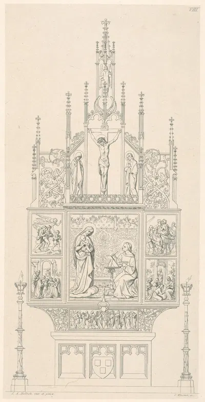 Altar by J.A. Hellich by Konrád Wiesner, 1840–1847 — digital art print download
