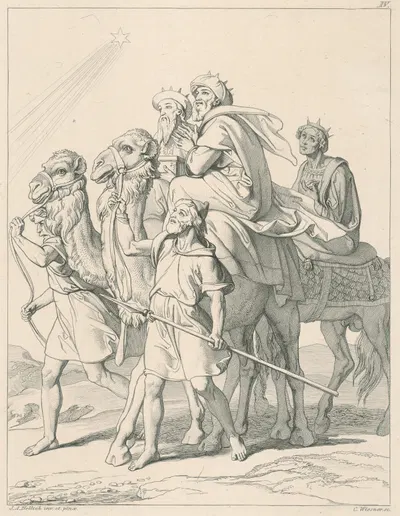 The arrival of the three kings by Konrád Wiesner, 1840–1847 — digital art print download