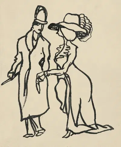 Модная пара I by Константин Ковари-Качмарик, 1908–1912 — digital art print download