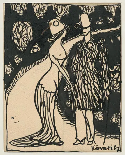 Модный эскиз II by Константин Ковари-Качмарик, 1908–1912 — digital art print download